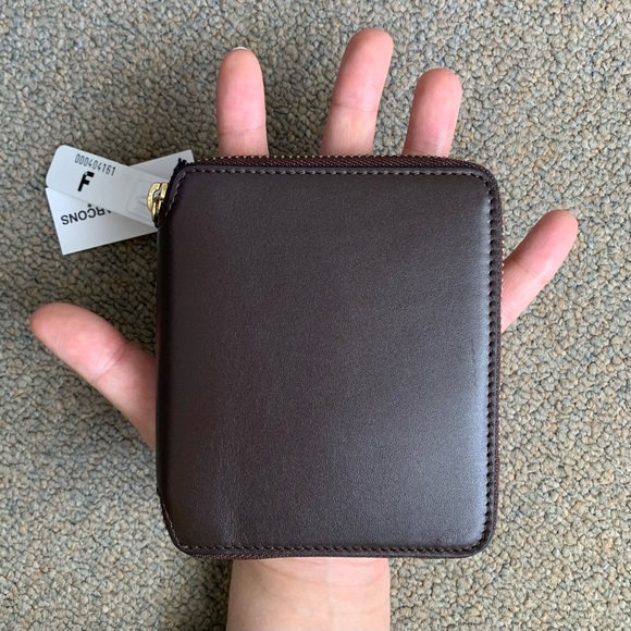 *SOLD* Comme des Garcons SA2100 Compact Zip Around Arecalf Bifold Wallet, Brown - Picture 3 of 17